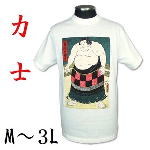 【浮世絵・力士】日本の国技　相撲　M〜3L【インバウンド/日本のお土産/普段着/イベント】