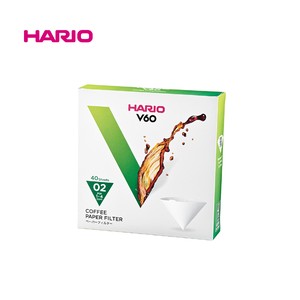 『HARIO』02用　V60用ペーパーフィルター02W　40枚入 VCF-02-40W-23+（ハリオ）