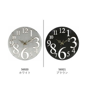 掛け時計 レトロ Φ32cm　ホワイト／ブラック
