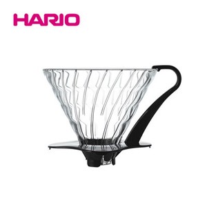 『HARIO』【日本製】1〜6杯用　V60耐熱ガラスドリッパー03　ブラック VDGN-03-B