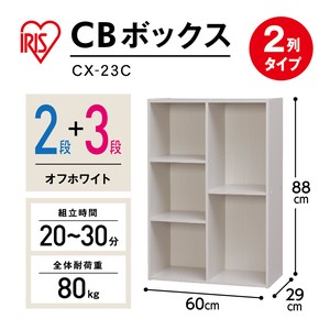 【アイリスオーヤマ　収納・家具　ボックス収納】　CBボックス(2列コンビ)