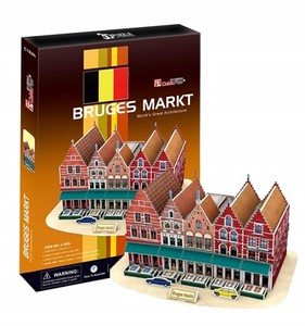 3Dクラフトパズル ブルージュ・マルクト広場のギルドハウス (世界遺産・ベルギー)