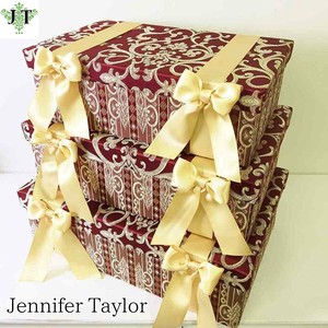 Jennifer Taylor ジェニファーテイラー☆ボックス 3個セット・カルトナージュ Poinsettia RE ポインセチア