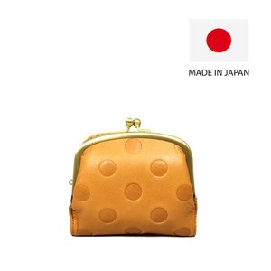 Bifold Wallet Zucchero Gamaguchi SARAI Genuine Leather Ladies Polka Dot Made in Japan