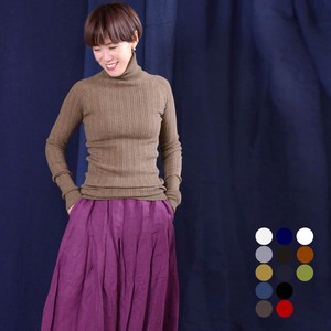 Sweater/Knitwear Random Rib Knitted Tops Turtle Neck Cotton Ladies' Popular Seller