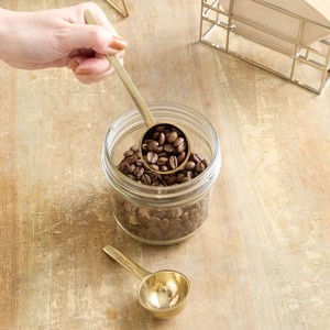 【定番】ブラスのコーヒーメジャースプーン／珈琲 コーヒー豆 粉 ドリップ 計量