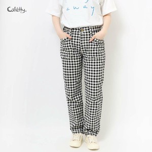 Denim Full-Length Pant cafetty Stripe Checkered