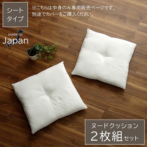 ヌードクッション 国産 日本製 洗える シート 椅子用 アイボリー 約45×45cm 2枚組 『ヌード 45角シート』