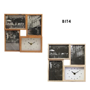 フォトフレーム【BIT4】ビットフォー フォトフレームと時計