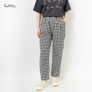 Full-Length Pant cafetty Stripe Tuck Pants Checkered