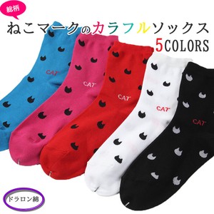 Crew Socks Cat Socks Ladies' Made in Japan