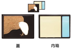 ☆日本伝統の技法【蒔絵】MAKI-E TAG CASE/蒔絵付箋ケース/鷺（サギ）
