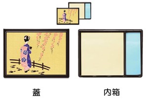 ☆日本伝統の技法【蒔絵】MAKI-E TAG CASE/蒔絵付箋ケース/スワロフスキー舞妓
