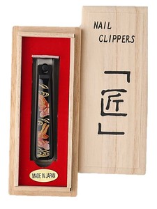 ☆日本の伝統技法・蒔絵の爪切りです【貝印】MAKI-E NAIL CLIPPER　S size/蒔絵爪切りSサイズ桐箱入り