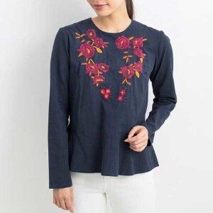 Cardigan Tops Rose Pattern Embroidered