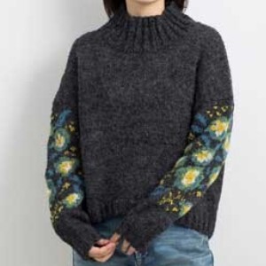 Sweater/Knitwear Pullover Floral Pattern