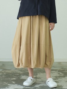綿ヘビーツイルバルーンスカート 4色展開 M L LL 3L《定番商品》《大きいサイズ》