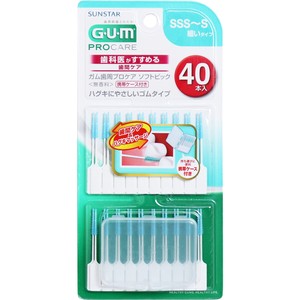 GUM ガム・ソフトピック 無香料 SSS−Sサイズ 40本入【オーラル】