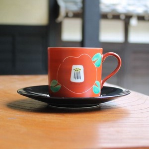 赤椿　コーヒー碗皿