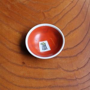 赤巻椿　豆皿