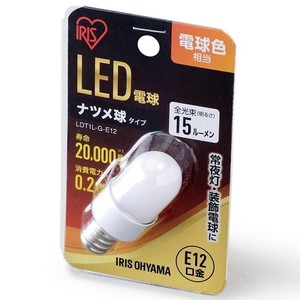 【アイリスオーヤマ　照明　LED電球】　LED電球　ナツメ球　小形　電球色　(15lm)