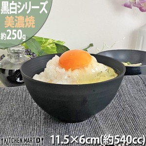 Mino ware Rice Bowl Cafe black