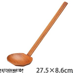 27cm天然木のお玉/ブラウン【おたま/杓子/鍋/木製/業務用/キッチン
