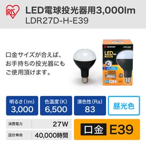 【アイリスオーヤマ　工具・DIY・資材　LEDワークライト】　LED電球投光器用3000lm