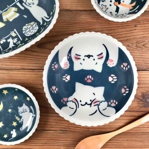 美浓烧 小钵碗 陶器 猫 日本制造