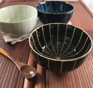 深緑十草小丼 丼ぶり 日本製 美濃焼 陶器