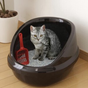 【アイリスオーヤマ　ペット用品・ペットフード　トイレ】　ネコのトイレハーフカバー