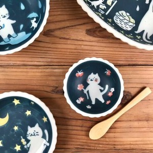 美浓烧 小钵碗 陶器 猫 日本制造