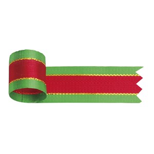 ラッピングリボン　クリスマス用　赤緑　18mm幅