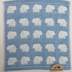 Face Towel Blue Elephant Made in Japan