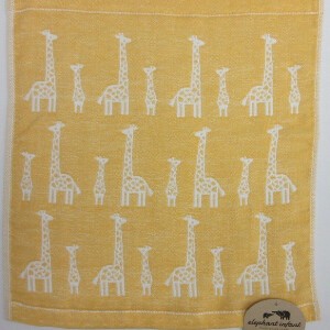 Face Towel Yellow Giraffe Made in Japan