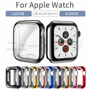 Apple Watch Series 9 8 7 6 5 4用Watch Ultra 2 SE 2用液晶まで保護フィルム式ケース TPUカバー【J192】