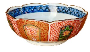 黄丹牡丹　【日本製　ボウル　オリジナル　和食器　陶器　織部】ヤマ吾陶器