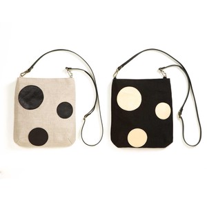 Small Crossbody Bag Genuine Leather Pochette Polka Dot Made in Japan