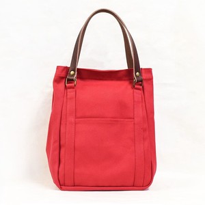 Tote Bag Red Genuine Leather Ladies' Men's