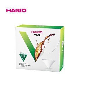 2023年リニューアル『HARIO』02用　V60用ペーパーフィルターW 100枚箱入り VCF-02-100WK-23+  (ハリオ）