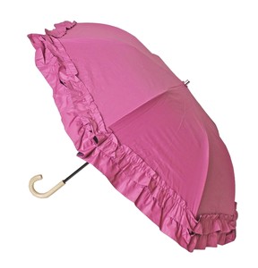 一級遮光　フリル　楽折傘晴雨兼用傘