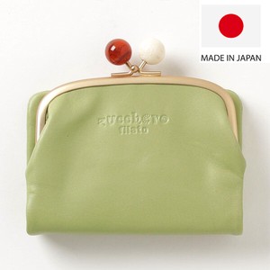 Bifold Wallet Zucchero Gamaguchi SARAI Genuine Leather Ladies' Made in Japan
