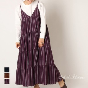Casual Dress Made in India Stripe One-piece Dress Tiered