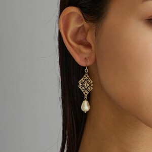 Clip-On Earrings Pearl Earrings Jewelry Cotton Made in Japan
