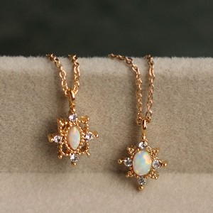 Opal/Tourmaline Gold Chain Nickel-Free Necklace Jewelry Made in Japan
