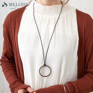 Gold Chain Necklace Long Jewelry Genuine Leather Ladies' Made in Japan