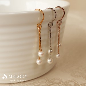 Clip-On Earrings Silver Post Pearl Earrings Cherry Jewelry Made in Japan