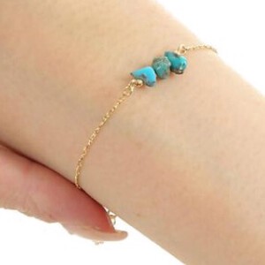 Gemstone Bracelet Turquoise/Lapis Lazuli Jewelry Bangle Ladies' Made in Japan