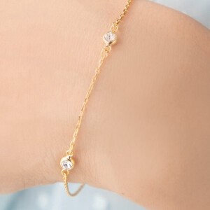 Gemstone Bracelet Rhinestone Jewelry Bangle Ladies' Made in Japan