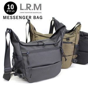 Shoulder Bag with Water Bottle Pocket Pocket L.R.M Multi-Storage Ladies Men's